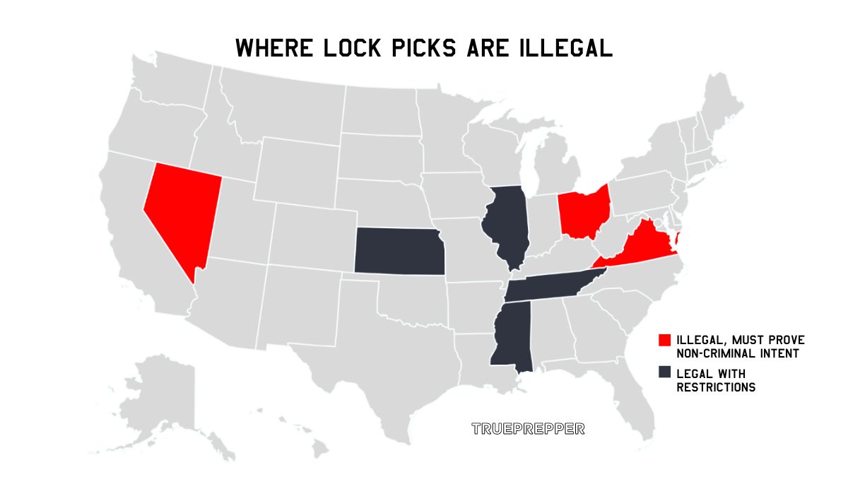 Where Lock Picks are Illegal in the US
