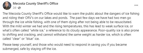 Michigan Angler Dies After Falling Through the Ice