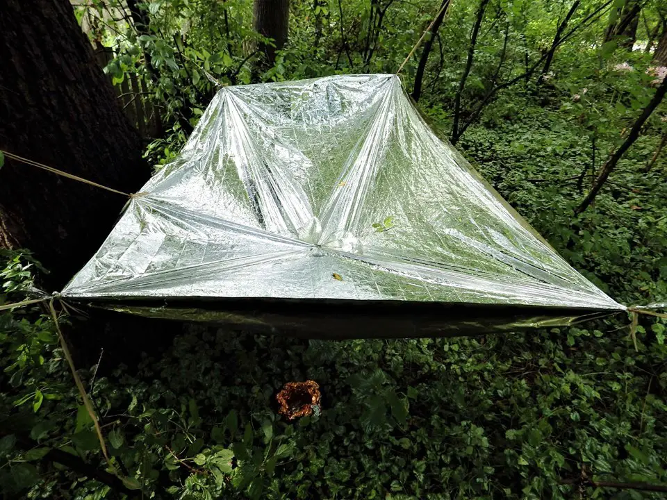 TARP CATCHING RAIN