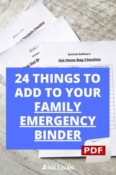 emergency binder Pinterest image