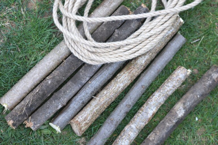 wood branches and rope