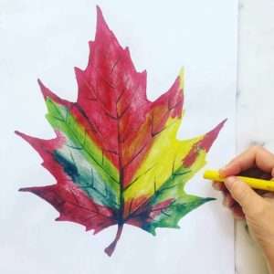 Place a leaf underneath a sheet of paperRub a 12 Best Camping Crafts for Kids Learning Activities