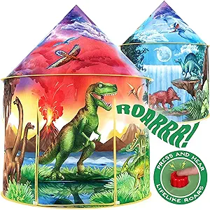dinosaur tent camping with roar button tent 
